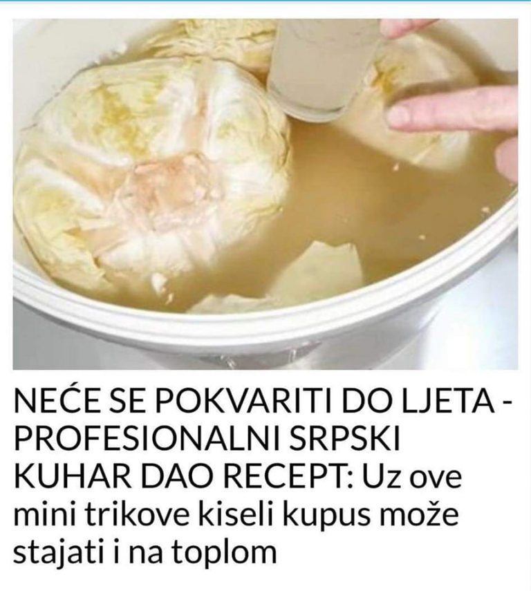 POGLEDAJTE NAJBOLJI RECEPT ZA KISELI KUPUS KOJI MOZE STAJATI I NA