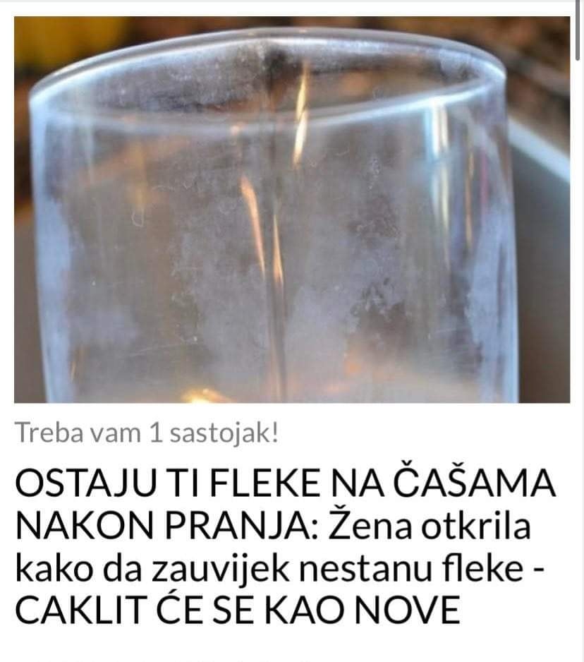 Trik za čiste čaše