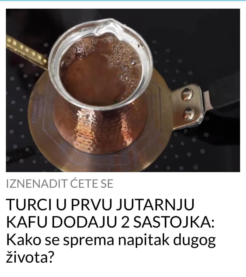 POGLEDAJTE ŠTA TURCI DODAJU U PRVU JUTARNJU KAFU