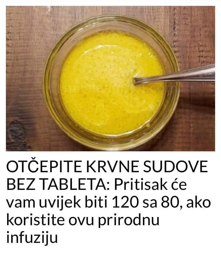 SA OVIM SASTOJCIMA CETE IMATI PRITISAK 120 SA 80, KAO PRIRODNA INFUZIJA