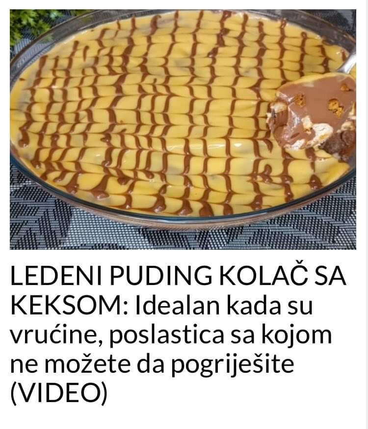 POGLEDAJTE LEDENI PUDING KOLAČ SA KEKSOM