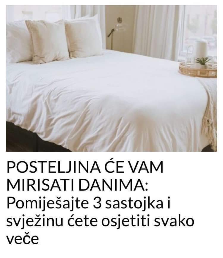 POGLEDAJTE NACIN ZBOG KOJEG CE VAM POSTELJINA DUGO MIRISATI