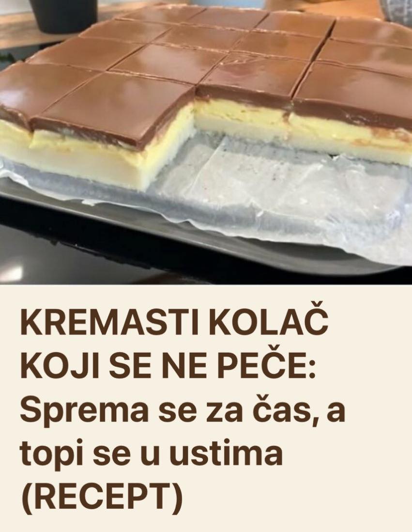 POGLEDAJTE KAKO DA NAPRAVITE KREMASTI KOLAČ KOJI SE NE PEČE