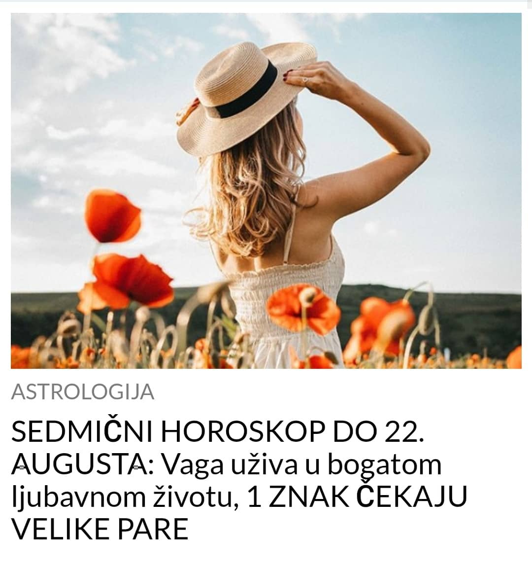 POGLEDAJTE SEDMICNI HOROSKOP!