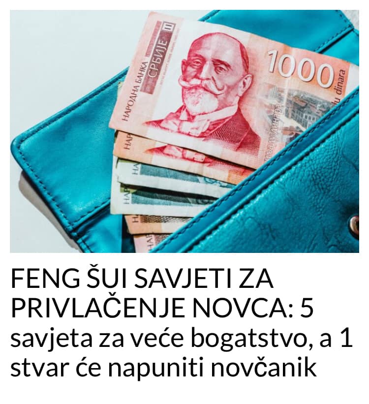 SAVJETI ZA PRIVLAČENJE NOVCA PREMA FENG ŠUI