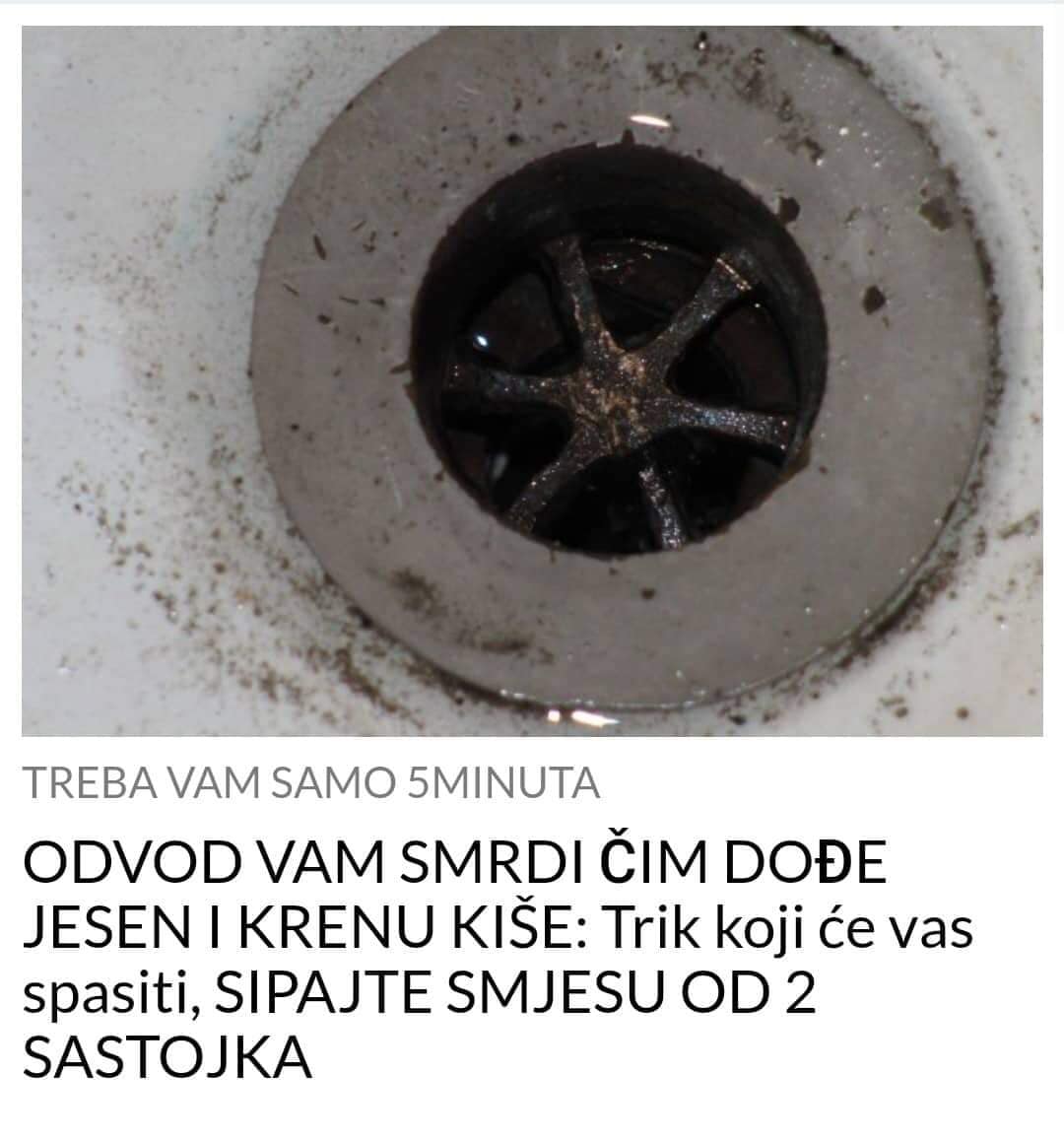 EVO KAKO IZACI NA KRAJ S NEUGODNIM MIRISIMA IZ ODVODA