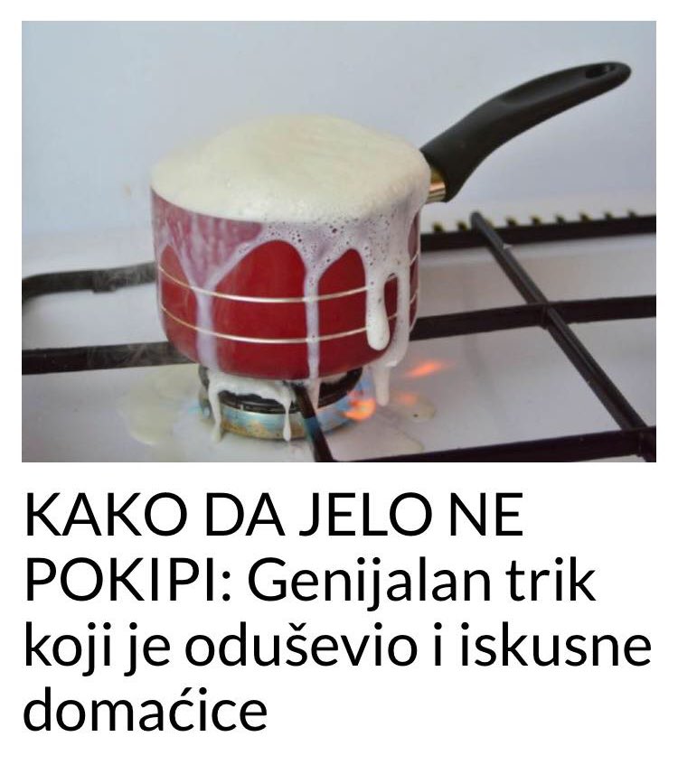 POGLEDAJTE KAKO DA VAM NE POKIPI JELO!!