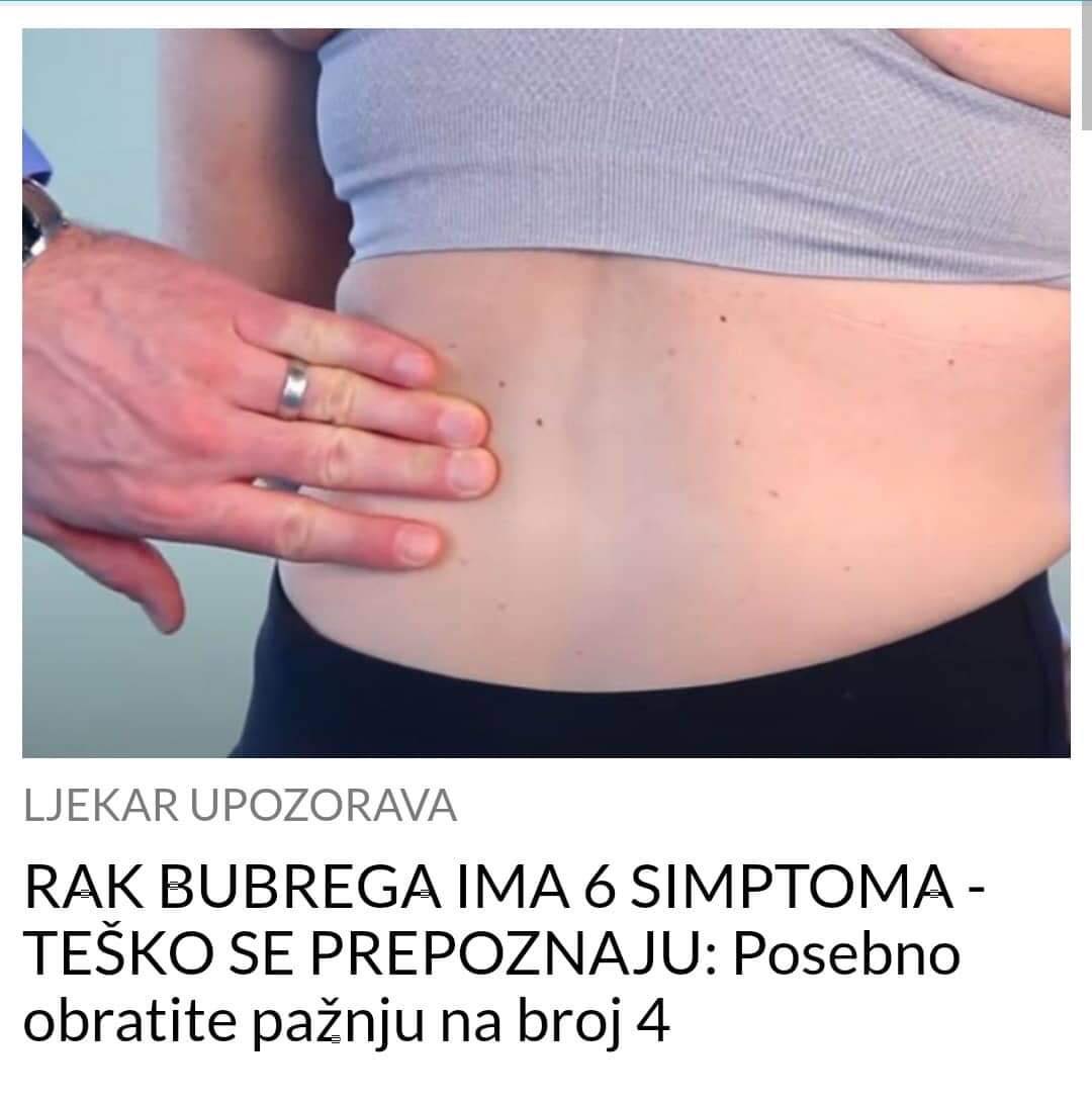 POGLEDAJTE KOJI SU SIMPTOMI RAKA BUBREGA