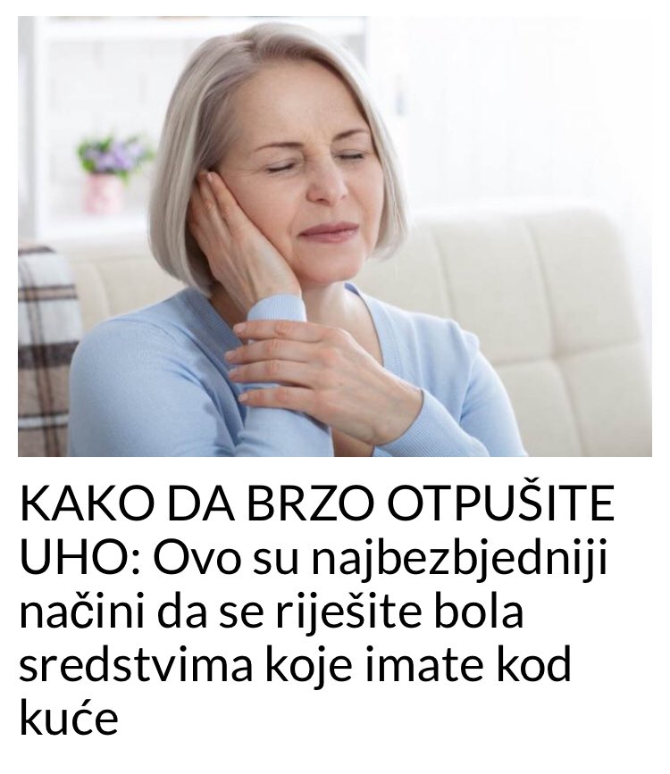 EVO KOJI SU NACINI DA ZAPUSENO UHO OCISTITE PRIRODNIM PUTEM