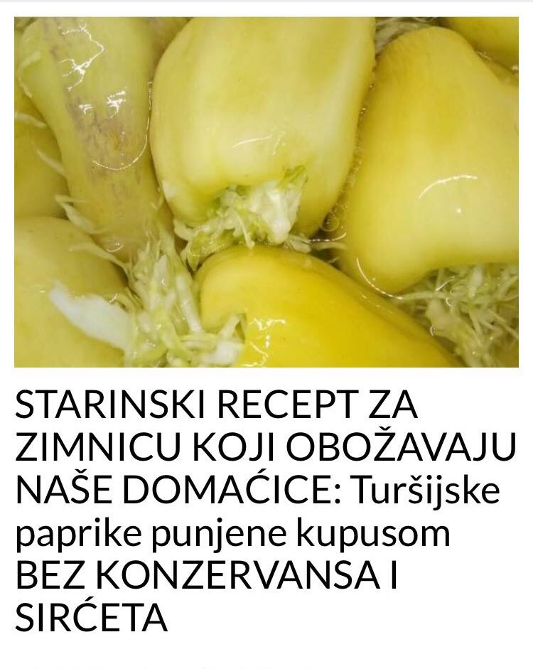 POGLEDAJTE STARINSKI RECEPT ZA ZIMNICU KOJI OBOŽAVAJU NAŠE DOMAĆICE