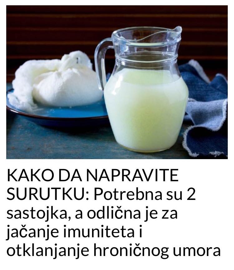 RECEPT ZA SURUTKU OJAČAJTE SVOJ IMUNITET