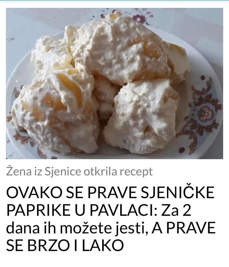 RECEPT ZA SJENIČKE PAPRIKE U PAVLACI