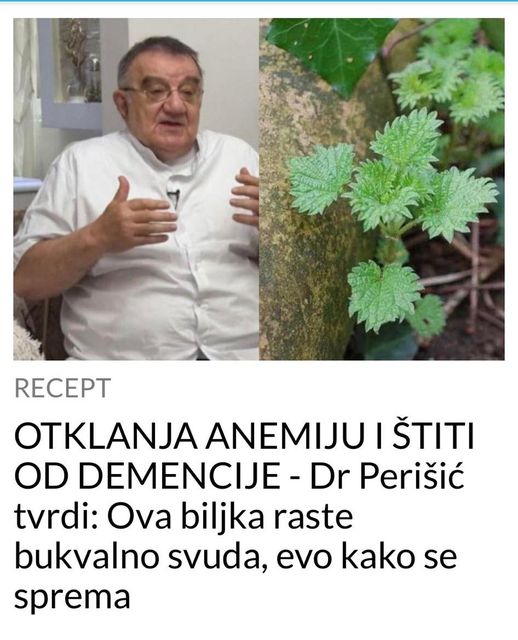 OTKRIVAMO VAM BILJKU KOJA OTKLANJA ANEMIJU I ŠTITI OD DEMENCIJE !