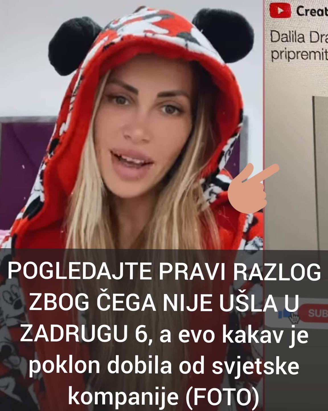 POGLEDAJTE PRAVI RAZLOG ZBOG ČEGA DALILA NIJE UŠLA U ZADRUGU 6