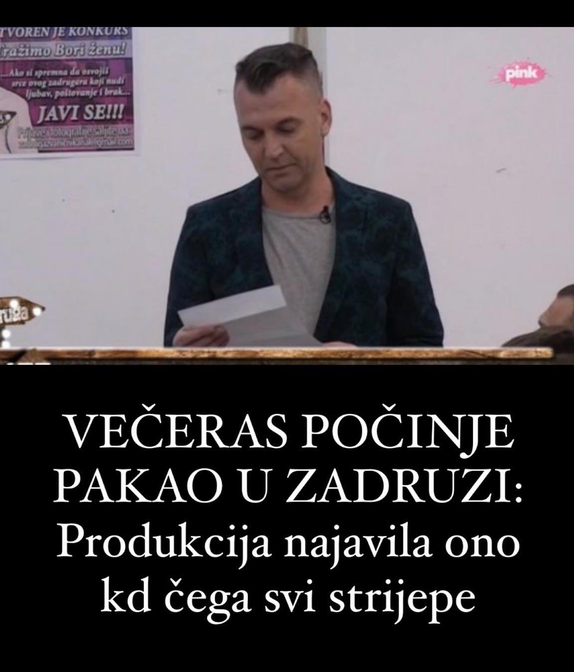 POGLEDAJTE STA CE SE DESITI VECERAS U ZADRUZI