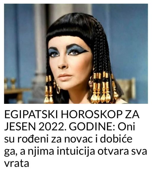 POGLEDAJTE EGIPATSKI HOROSKOP ZA JESEN 2022. GODINE!