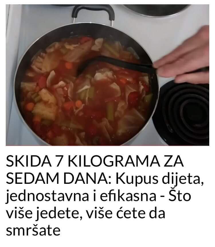 KUPUS DIJETA JEDNOSTAVNA I EFIKASNA – SKIDA 7 KG ZA 7 DANA