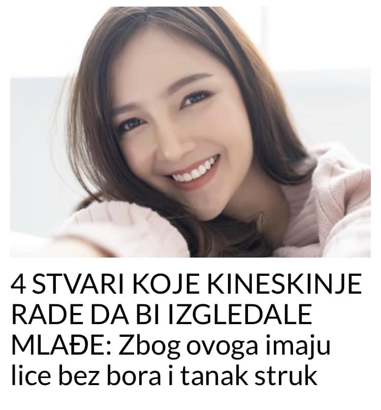 ZBOG OVOGA KINESKINJE IMAJU LICE BEZ BORA I TANAK STRUK