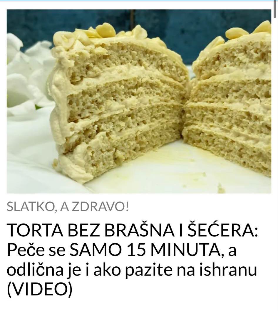 BRZO I UKUSNO – TORTA BEZ BRASNA I SECERA