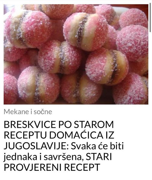 POGLEDAJTE KAKO NAPRAVITI BRESKVICE PO STAROM DOMACEM RECEPTU IZ JUGOSLAVIJE!