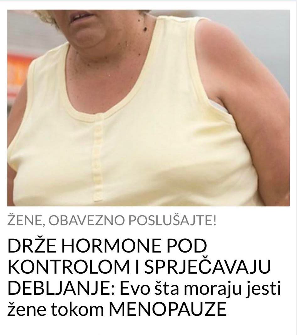 ZENE, POGLEDAJTE STA JE NAJZDRAVIJE DA JEDETE TOKOM MENOPAUZE