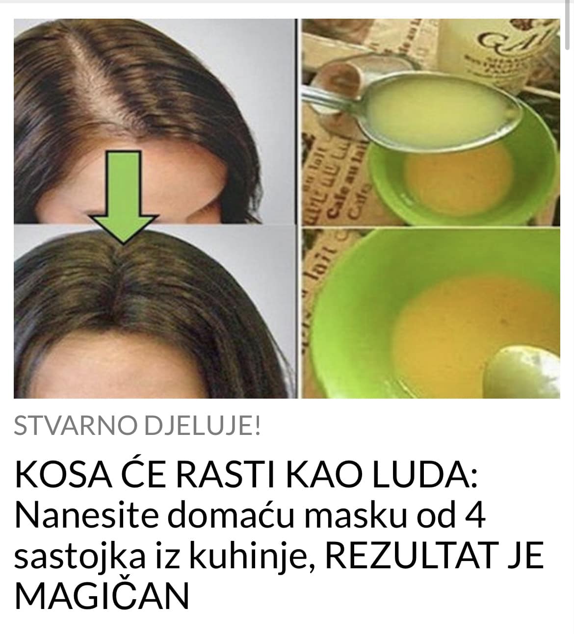 POGLEDAJTE SMJESU ZA BRZI RAST KOSE