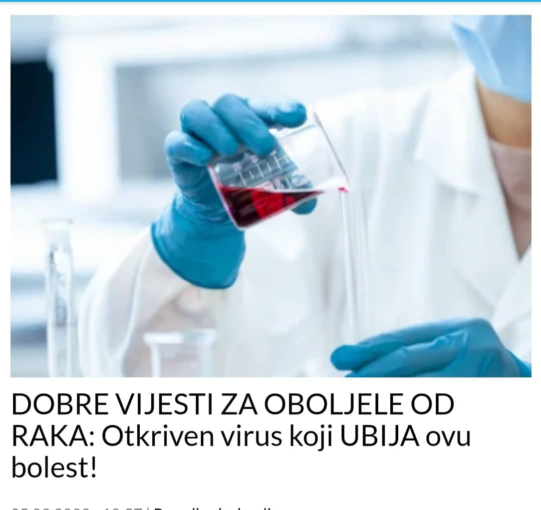 OTKRIVEN VIRUS KOJI POMAŽE U LIJEČENJU RAKA