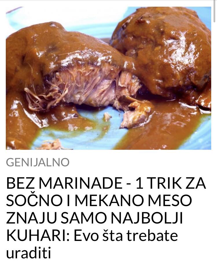 POGLEDAJTE TRIK ZA SOČNO I MEKANO MESO