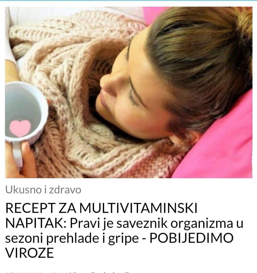 POGLEDAJTE RECEPT ZA MULTIVITAMINSKI NAPITAK