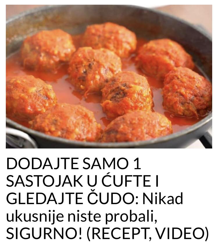 DODAJTE SAMO 1 SASTOJAK U ĆUFTE I GLEDAJTE ČUDO: