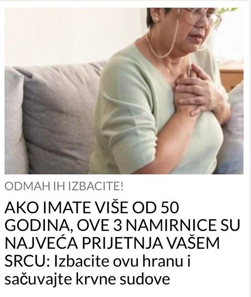 POGLEDAJTE OVE 3 NAMIRNICE SU NAJVEĆA PRIJETNJA VAŠEM SRCU