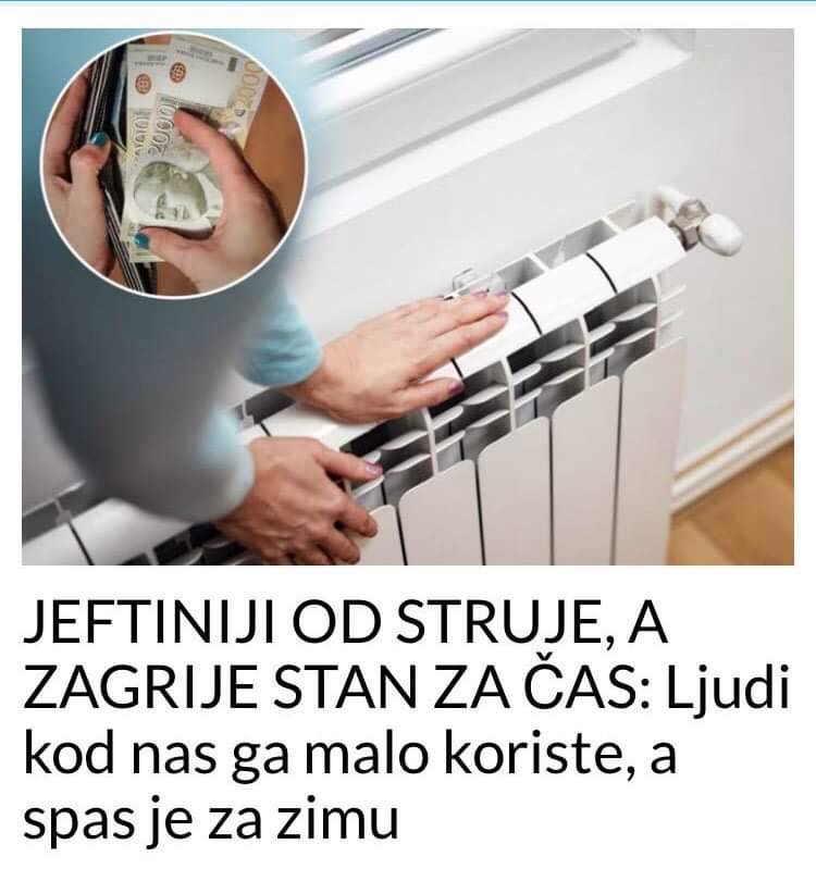 POGLEDAJTE ŠTA JE JEFTINIJE OD STRUJE, A ZAGRIJE STAN ZA ČAS