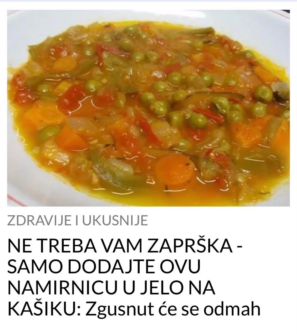 POGLEDAJTE SA ČIM MOŽETE ZAMIJENITI ZAPRŠKU