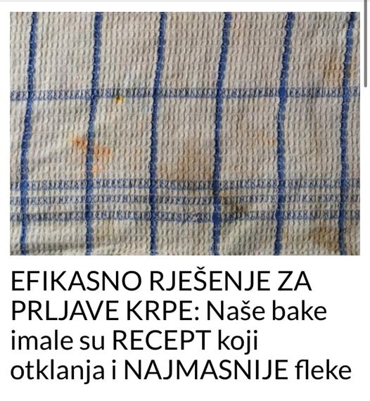 POGLEDAJTE EFIKASNO RJEŠENJE ZA PRLJAVE KRPE!