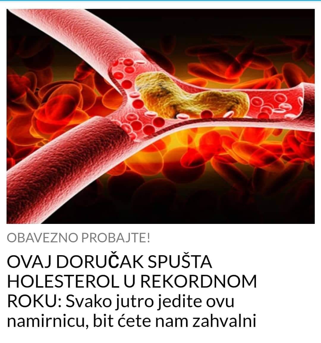 POGLEDAJTE KOJI DORUČAK SPUŠTA HOLESTEROL