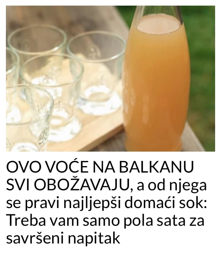 POGLEDAJTE OD KOJEG VOCA SE PRAVI NAJBOLJI DOMACI SOK