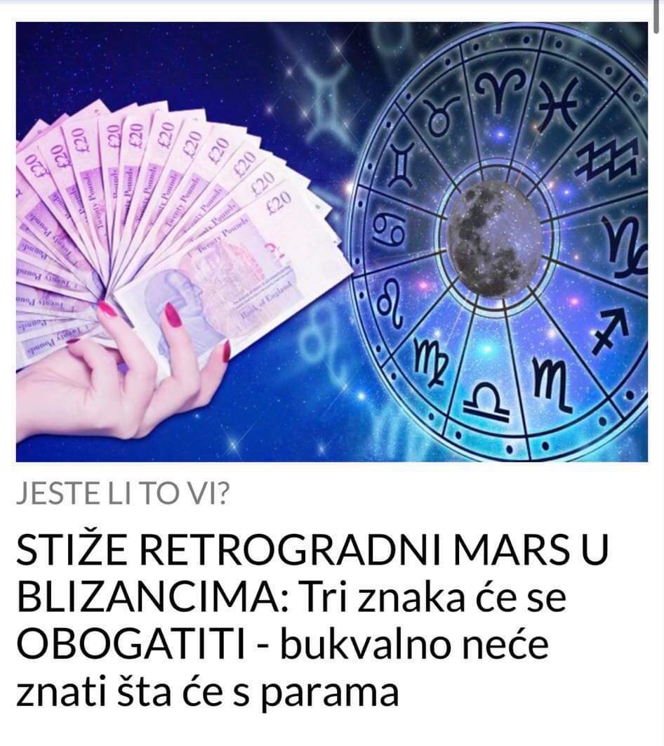 POGLEDAJTE KOJA TRI HOROSKOPSKA ZNAKA CE SE OBOGATITI U NAREDNOM PERIODU