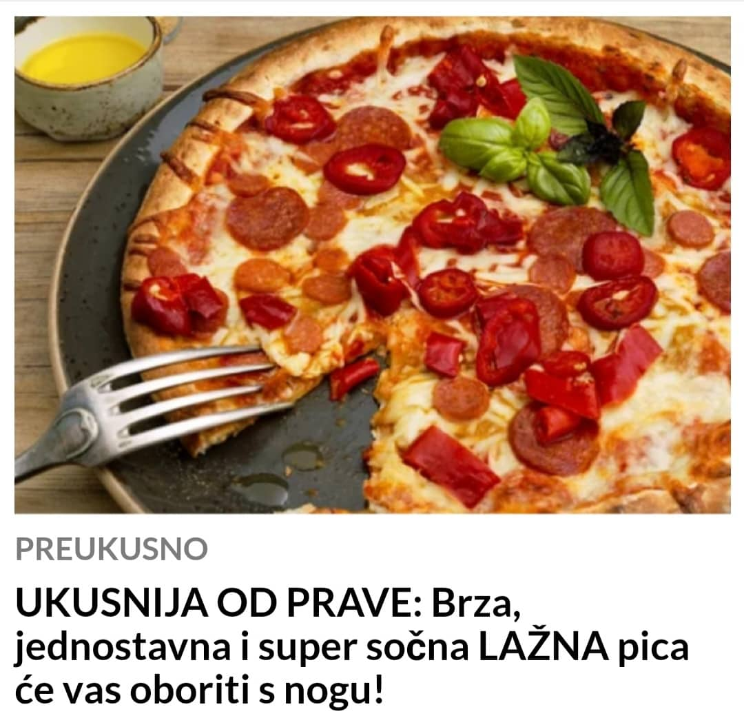 POGLEDAJTE RECEPT ZA NAJUKUSNIJU PIZZU