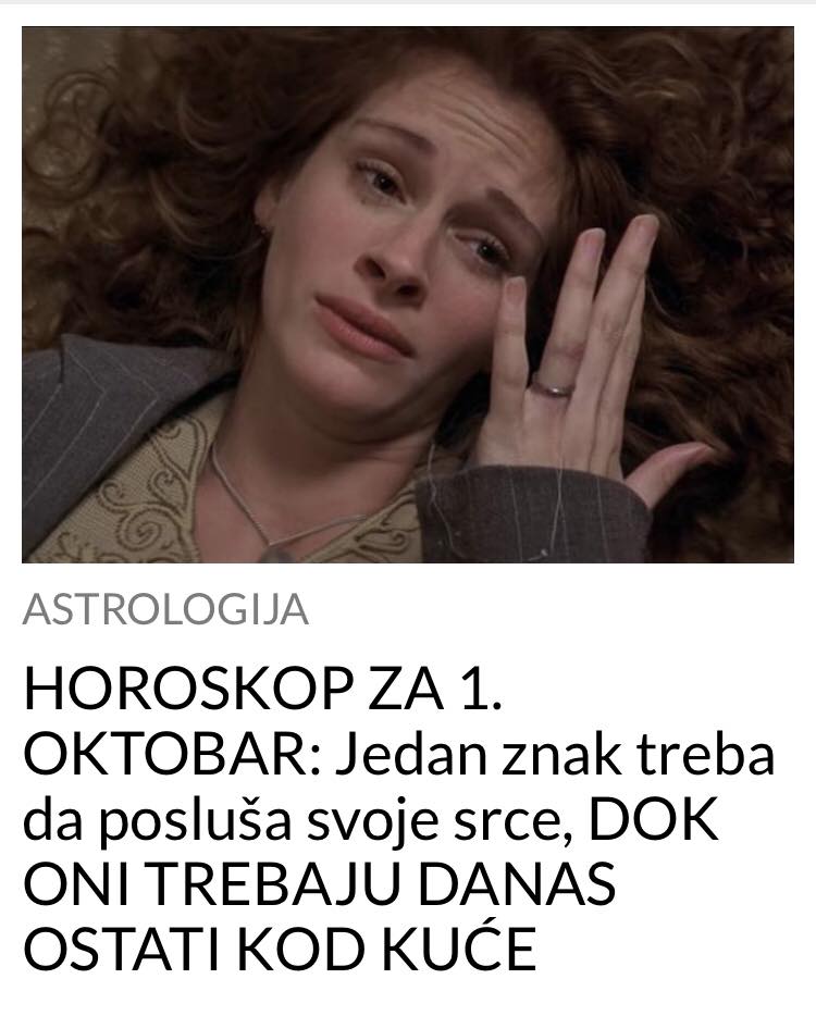 POGLEDAJTE KOJI BI ZNAKOVI  TREBALI OSTATI KUCI A KOJI POSLUSATI SVOJE SRCE, HOROSKOP ZA 1. OKTOBRA