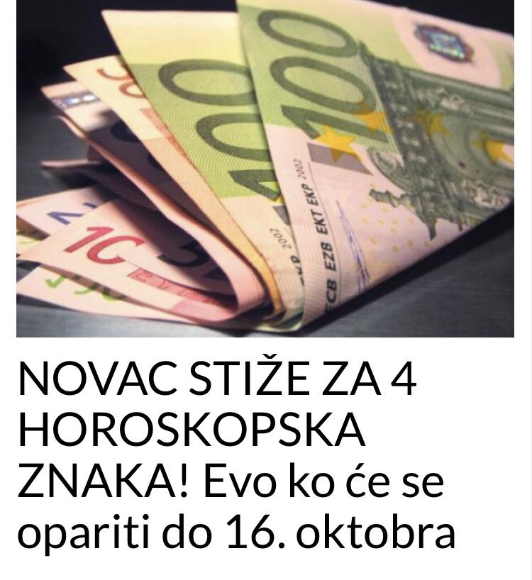 4 ZNAKA KOJA OČEKUJE NOVAC U OKTOBRU