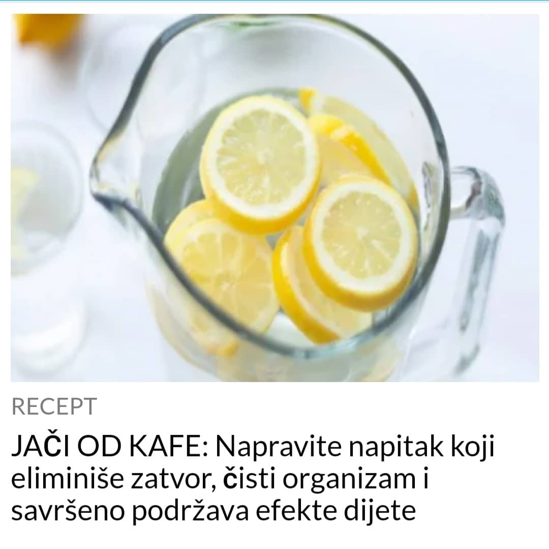 POGLEDAJTE KAKO DA NAPRAVITE NAPITAK KOJI VAM MOŽE POMOĆI DA OČISTITE ORGANIZAM