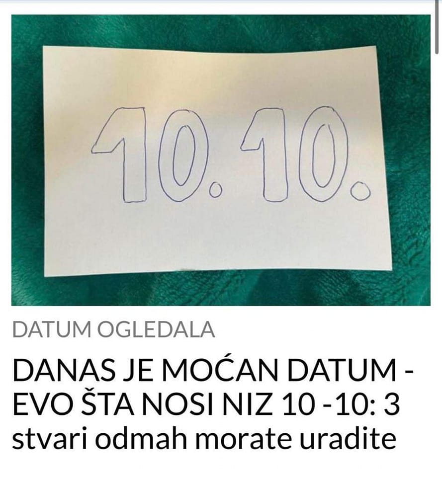 DAN OGLEDALA – POGLEDAJTE STA TREBA DA URADITE DANAS