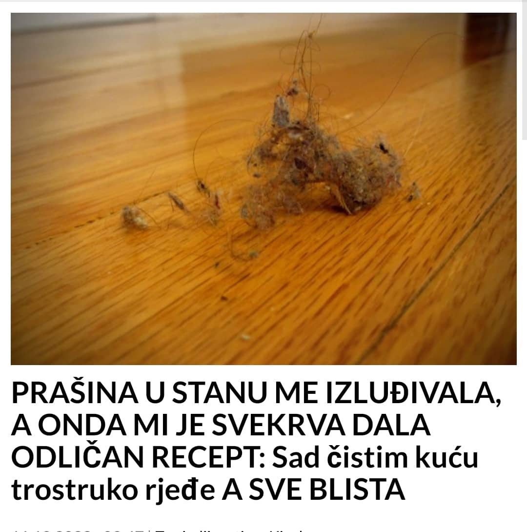 POGLEDAJTE KAKO DA SE RIJEŠITE PRAŠINE