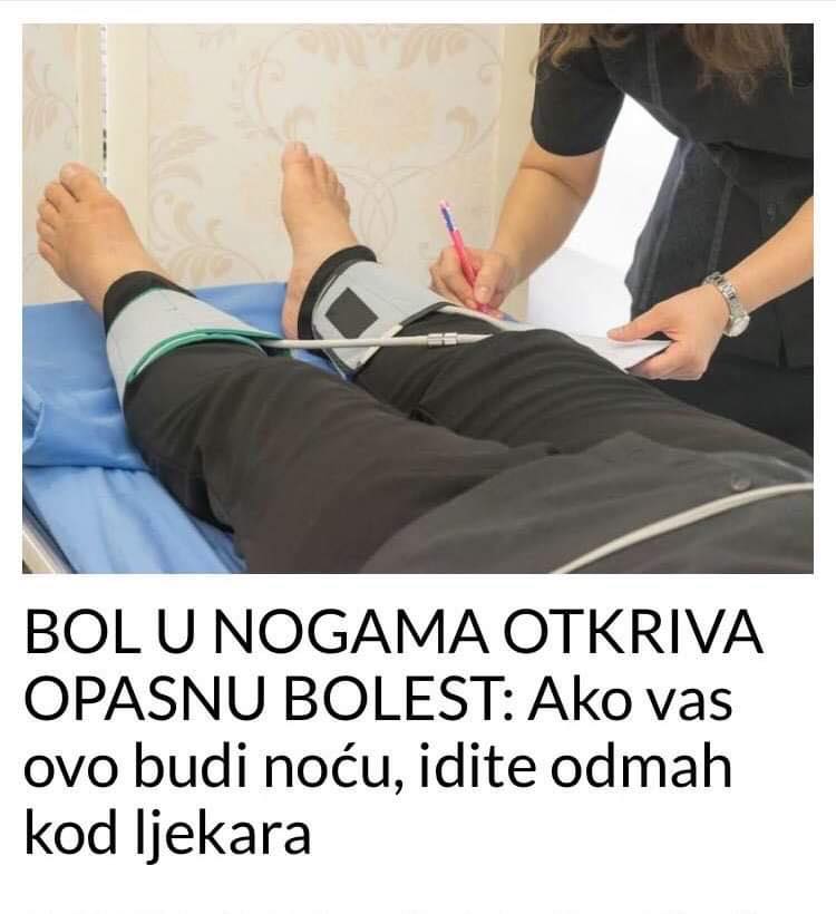 BOL U NOGAMA JE SIMPTOM OVE BOLESTI