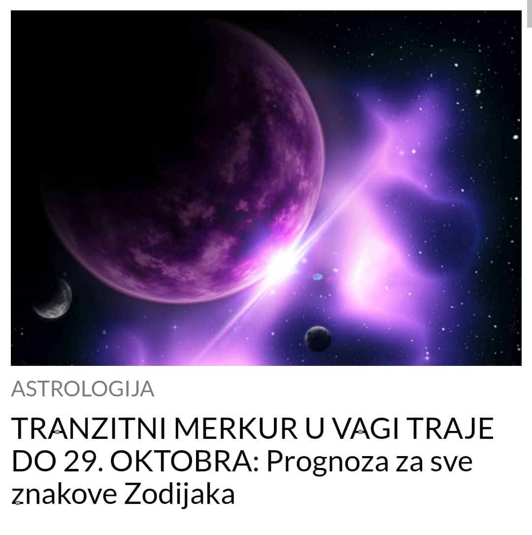 POGLEDAJTE PROGNOZU ZA HOROSKOP