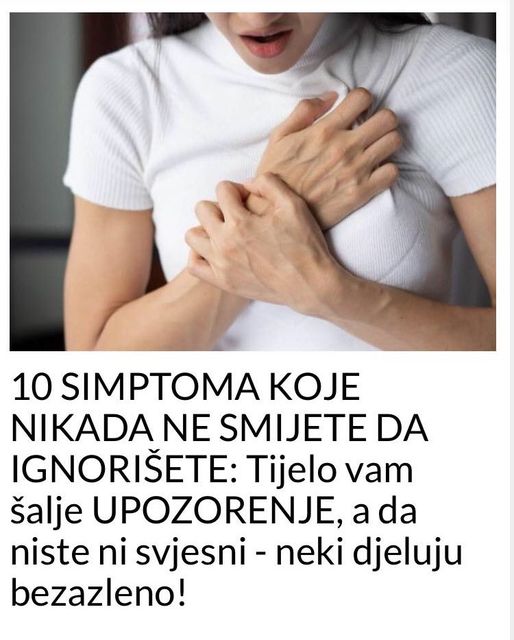 OVE SIMPTOME NIKADA NEMOJTE IGNORISATI