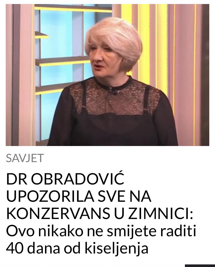 POGLEDAJTE STA NIKAKO NE SMIJETE RADITI 40 DANA OD KISELJENJA ZIMNICE