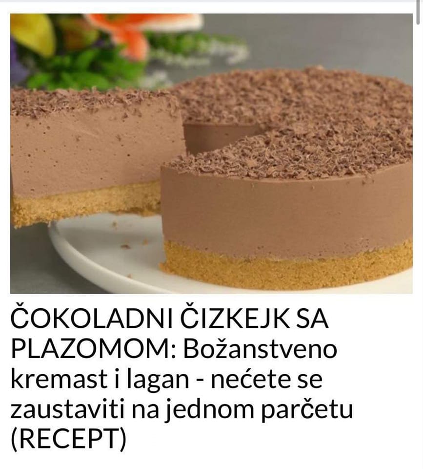 RECEPT ZA KREMASTI ČOKOLADNI ČIZKEJK