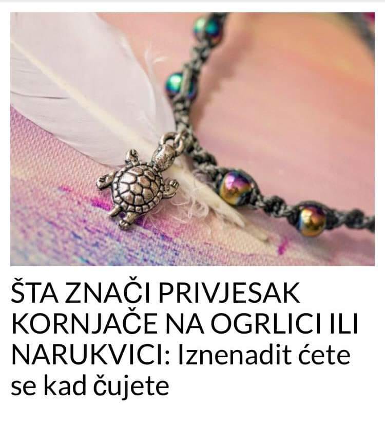 POGLEDAJTE ŠTA ZNAČI PRIVJESAK KORNJAČE NA OGRLICI ILI NARUKVICI