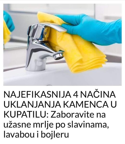 POGLEDAJTE NAJEFIKASNIJA 4 NAČINA UKLANJANJA KAMENCA U KUPATILU!